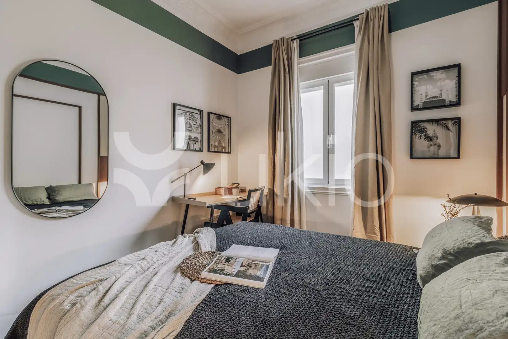 Schlafzimmer von Wohnungen zur Miete in Madrid mit Klimaanlage, Heizung und Terrasse