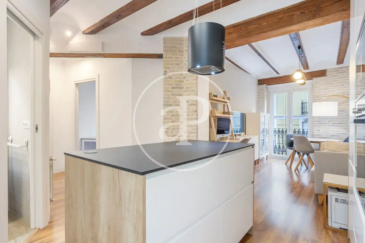 Cocina de Piso de alquiler en Valencia con Aire acondicionado, Calefacción y Amueblado