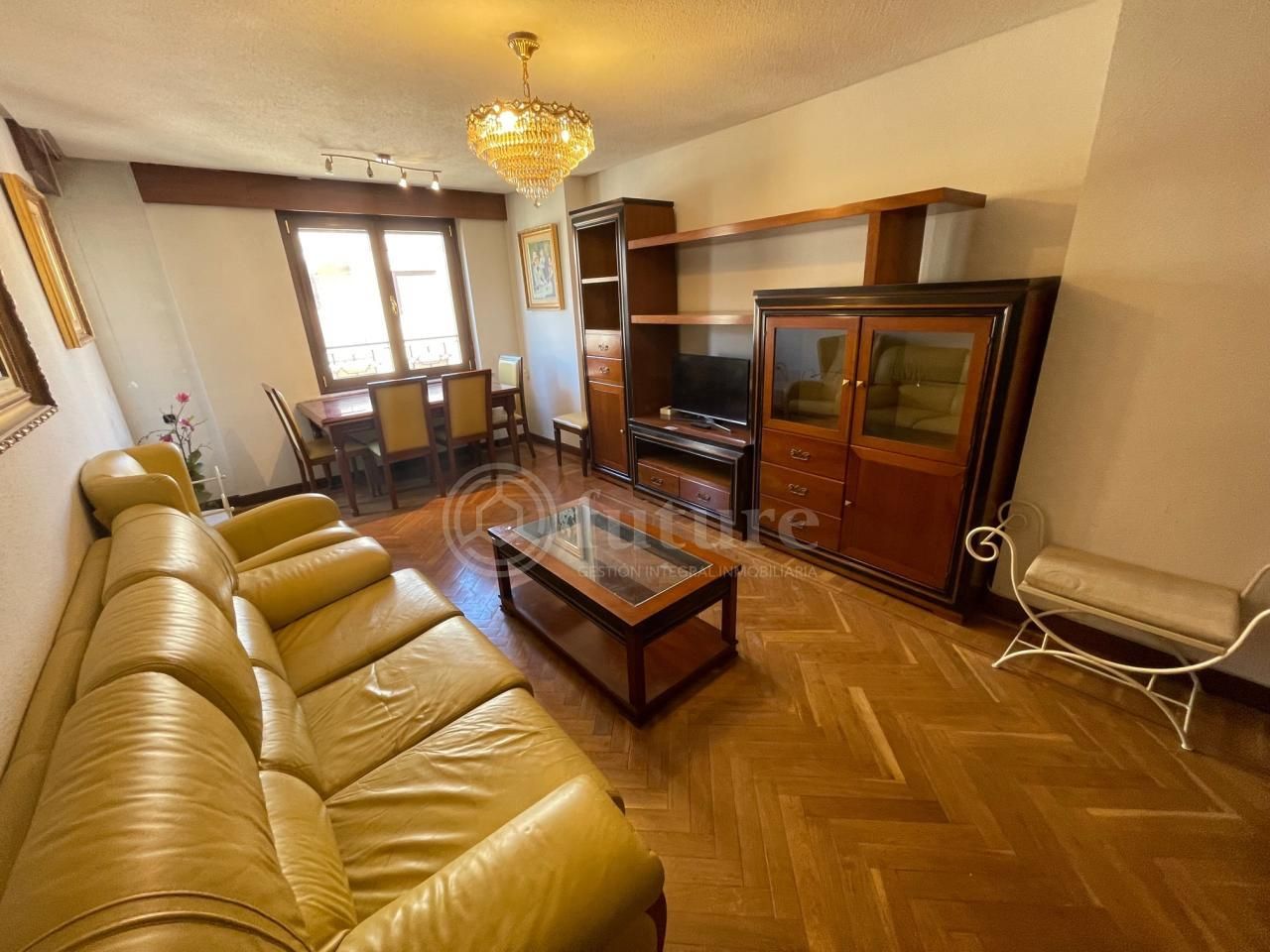 Living room of Flat to rent in Salamanca Capital  with Heating, Parquet flooring and Furnished