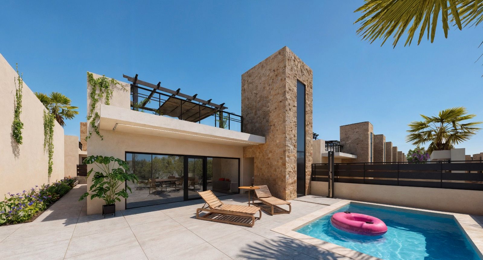 Terrace of Single-family semi-detached for sale in Fuente Álamo de Murcia  with Swimming Pool