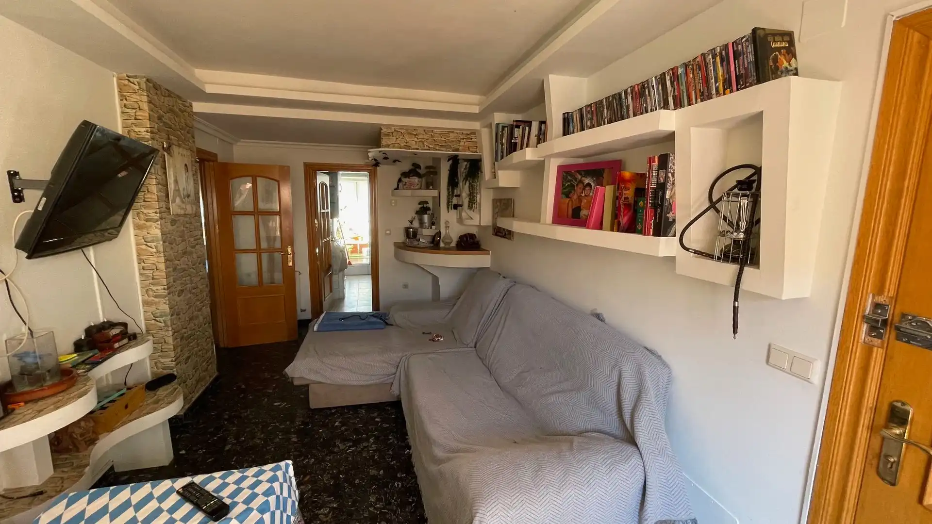 Sala de estar de Ático en venta en Albacete con Aire acondicionado, Terraza y Piscina