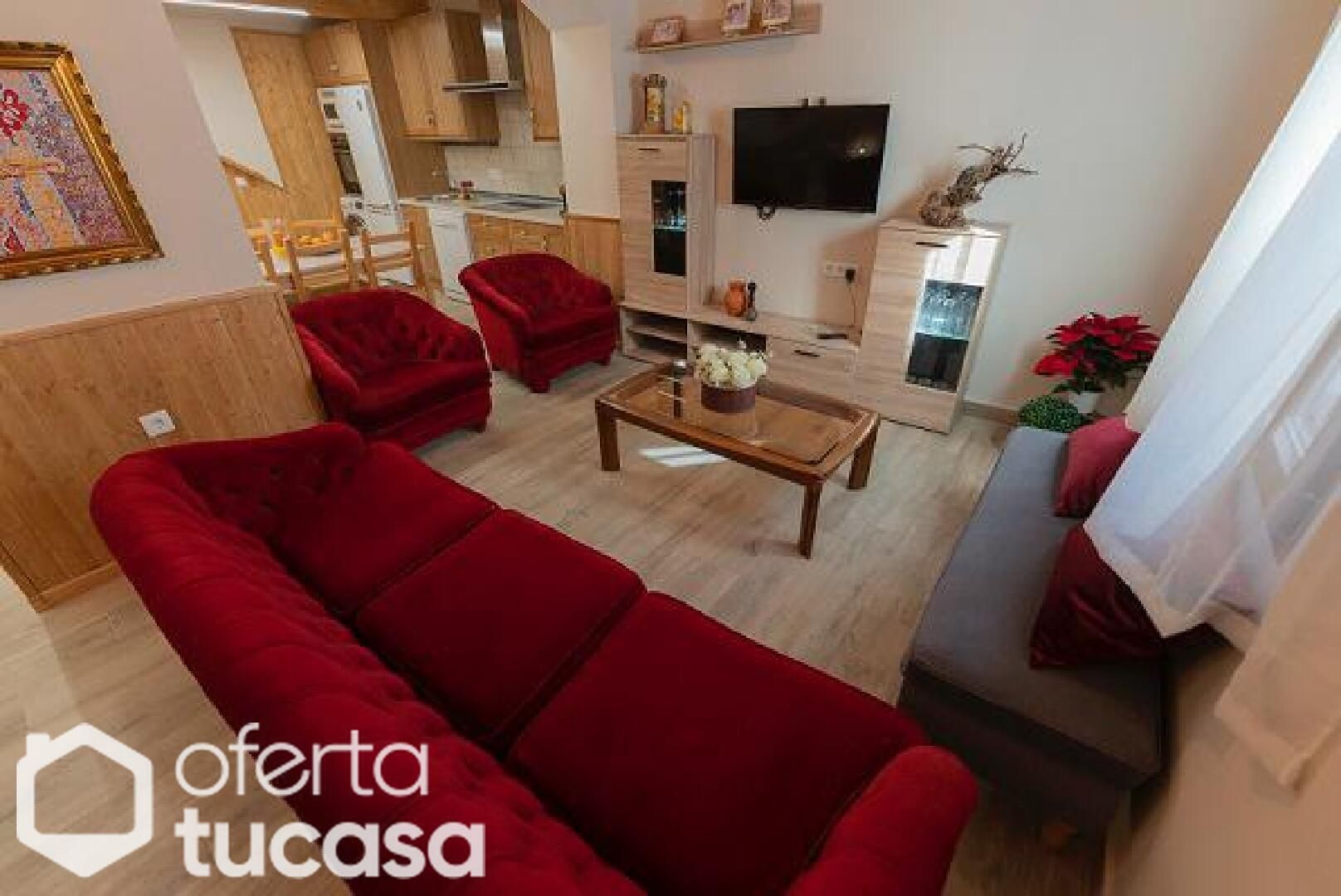Living room of Flat for sale in Herencia  with Air Conditioner, Heating and Oven