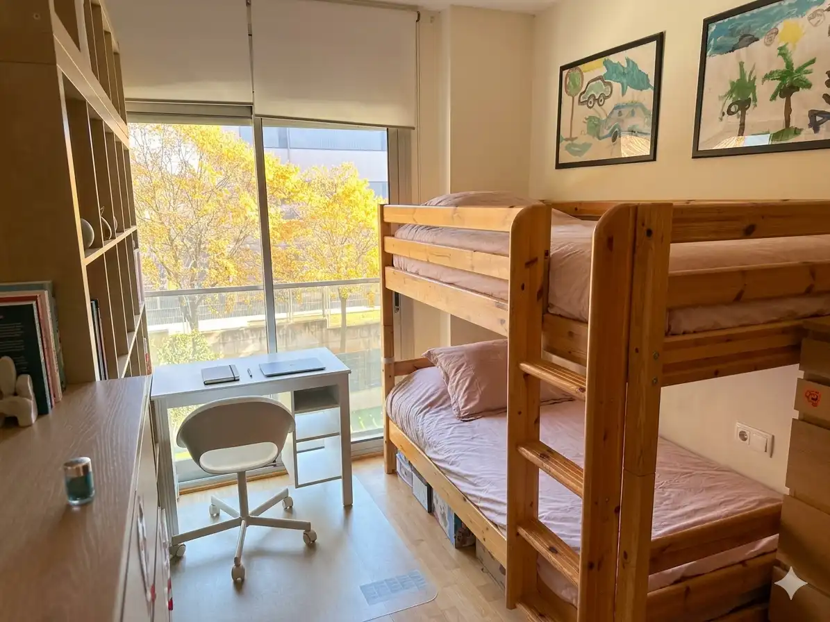 Schlafzimmer von Wohnung zum Verkauf in Sant Cugat del Vallès mit Klimaanlage, Heizung und Abstellraum