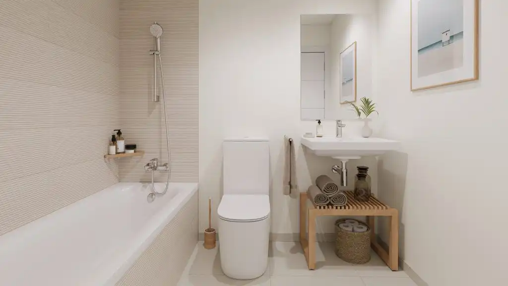 Baño de Apartamento en venta en Benalmádena con Aire acondicionado, Calefacción y Terraza