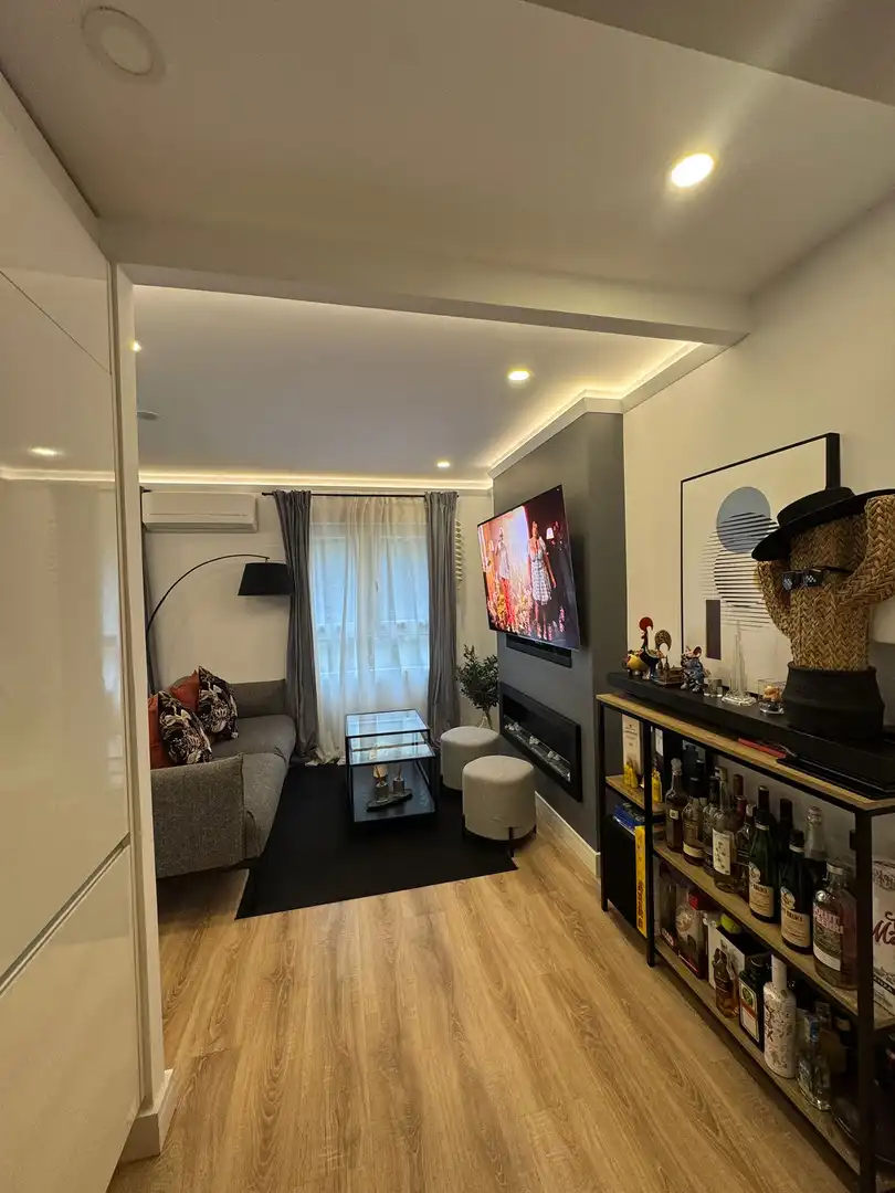 Living room of Flat for rent in Madrid  with Private garden, Terrace and Furnished