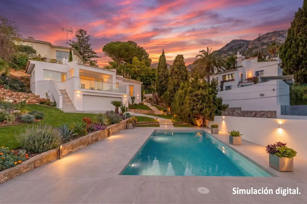 Exterior view of Houses for sale in Benalmádena  with Air Conditioner, Private garden and Terrace
