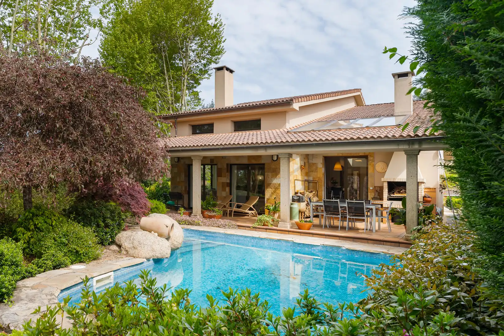 Swimming pool of Houses for sale in Oleiros  with Heating, Private garden and Terrace