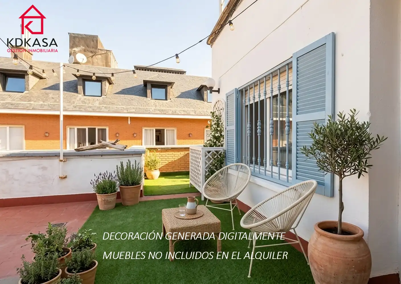Terraza de Ático de alquiler en Madrid con Aire acondicionado, Calefacción y Terraza