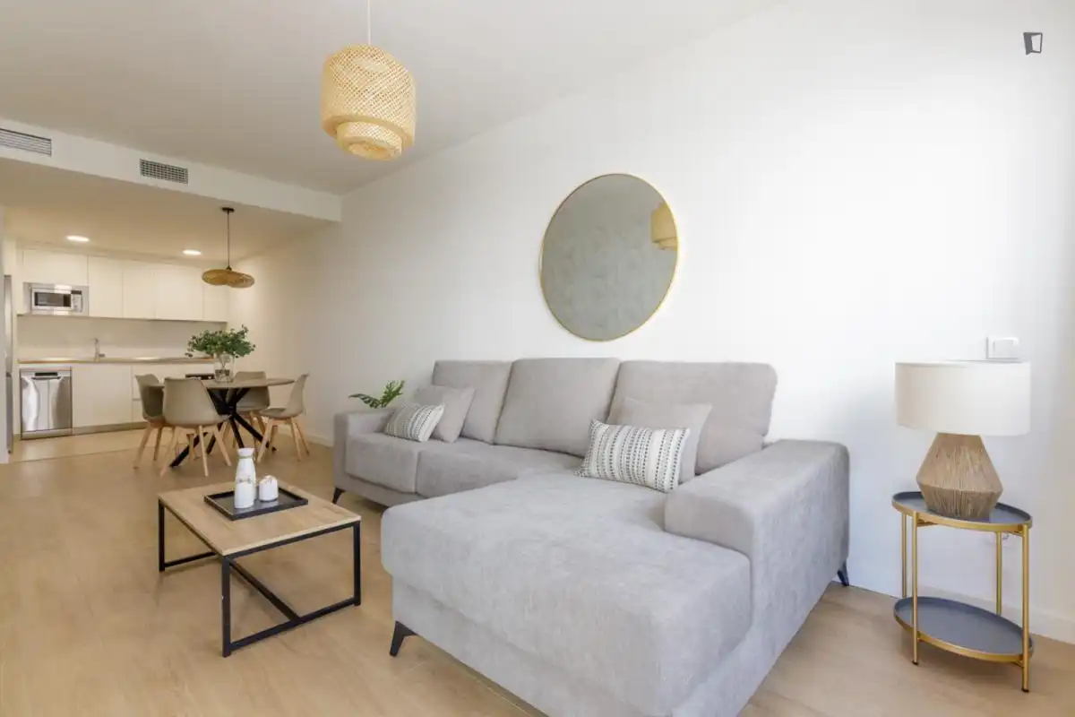 Living room of Apartments for rent in Málaga  with Air Conditioner, Furnished and Oven