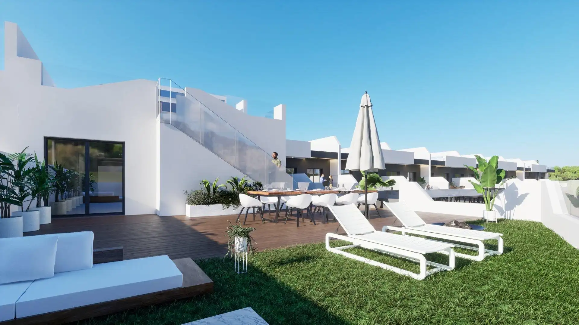 Terrasse von Wohnung zum Verkauf in Benijófar mit Gemeinschaftspool