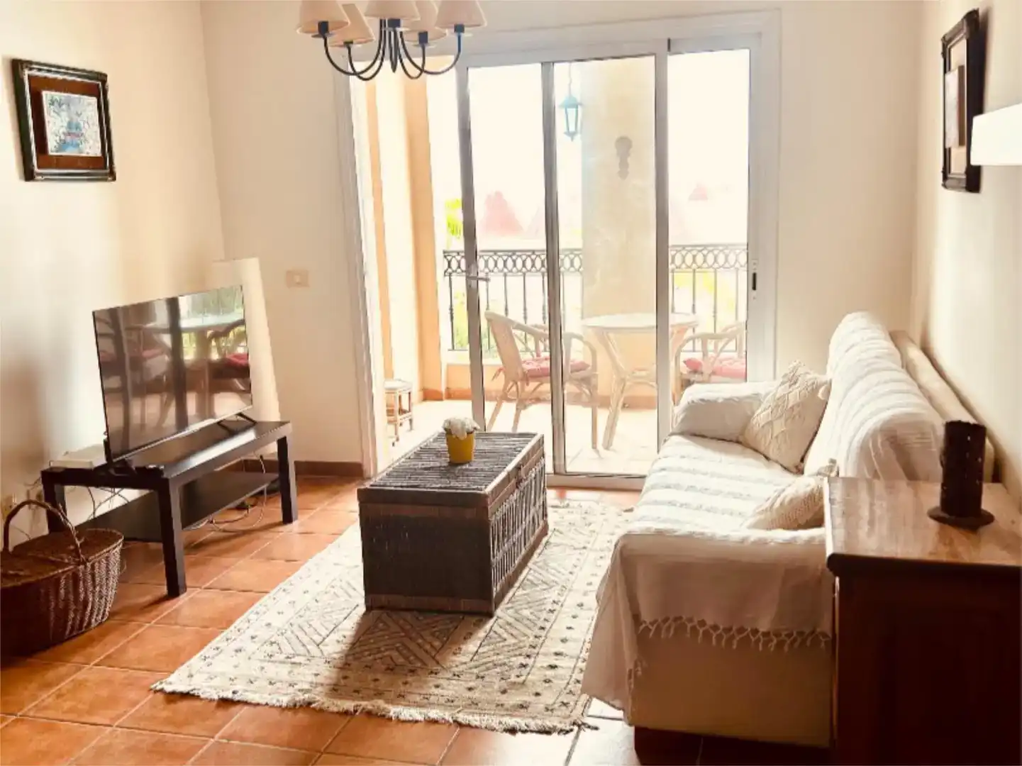 Wohnzimmer von Wohnung zur Miete in Santa Úrsula mit Schwimmbad, Möbliert und Balkon