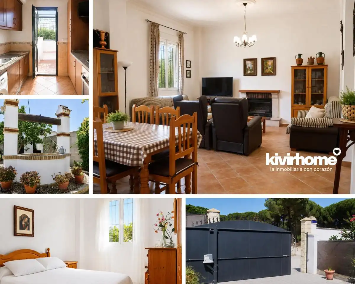 Vista exterior de Casa o chalet en venta en Hinojos con Aire acondicionado, Jardín privado y Terraza