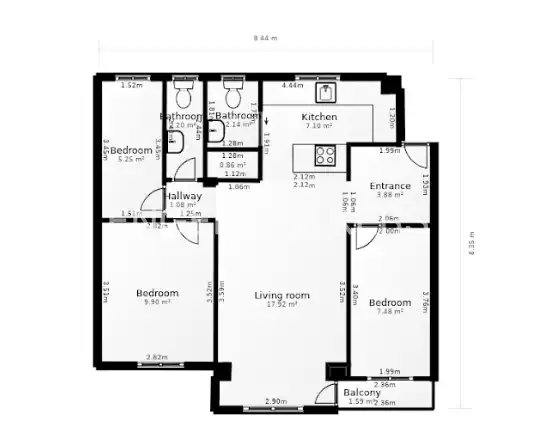 Piso en venta en Barcelona con Aire acondicionado, Calefacción y Balcón