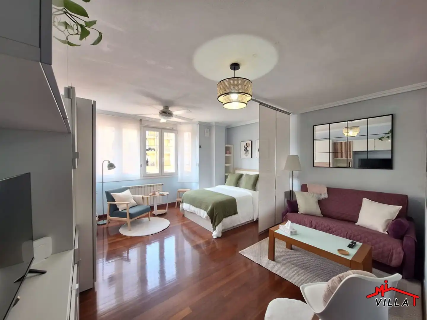 Schlafzimmer von Wohnung zur Miete in Bárcena de Cicero mit Heizung und Möbliert