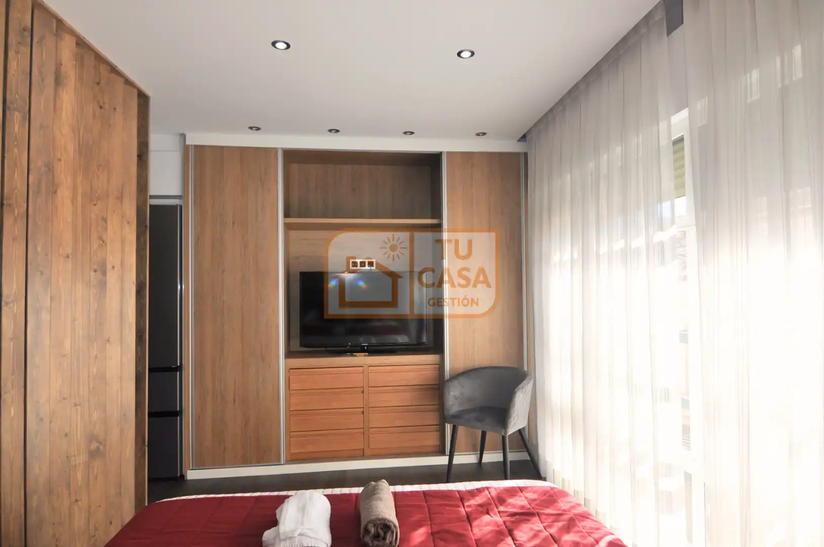 Habitación de Apartamento de alquiler en Cáceres con Aire acondicionado, Calefacción y Amueblado
