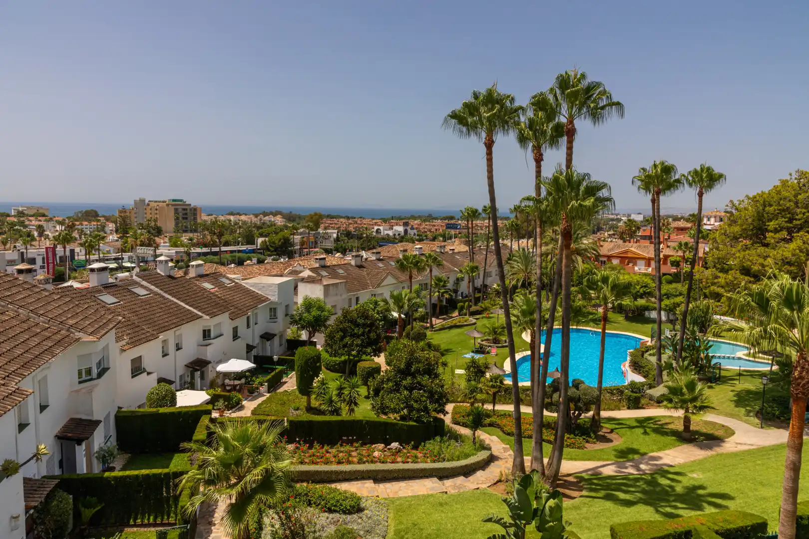 Garden of Detached homes for rent in Estepona  with Air Conditioner, Private garden and Terrace