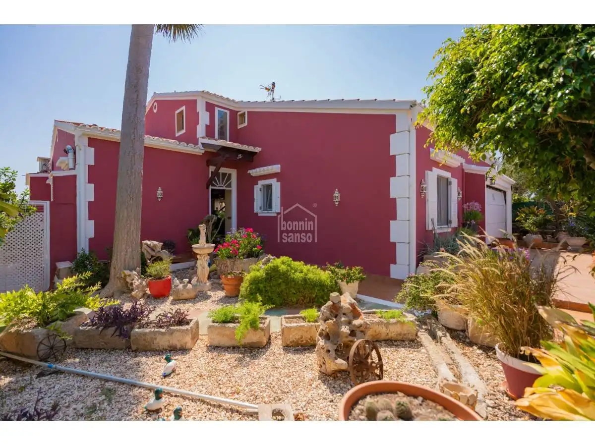 Exterior view of Houses for sale in Sant Lluís  with Heating, Terrace and Swimming Pool