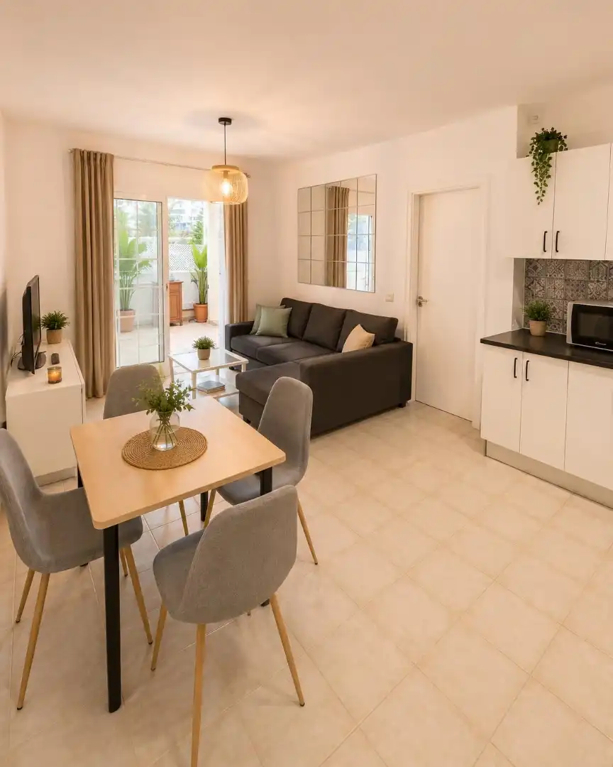 Sala de estar de Apartamento de alquiler en Arona con Terraza, Amueblado y Horno
