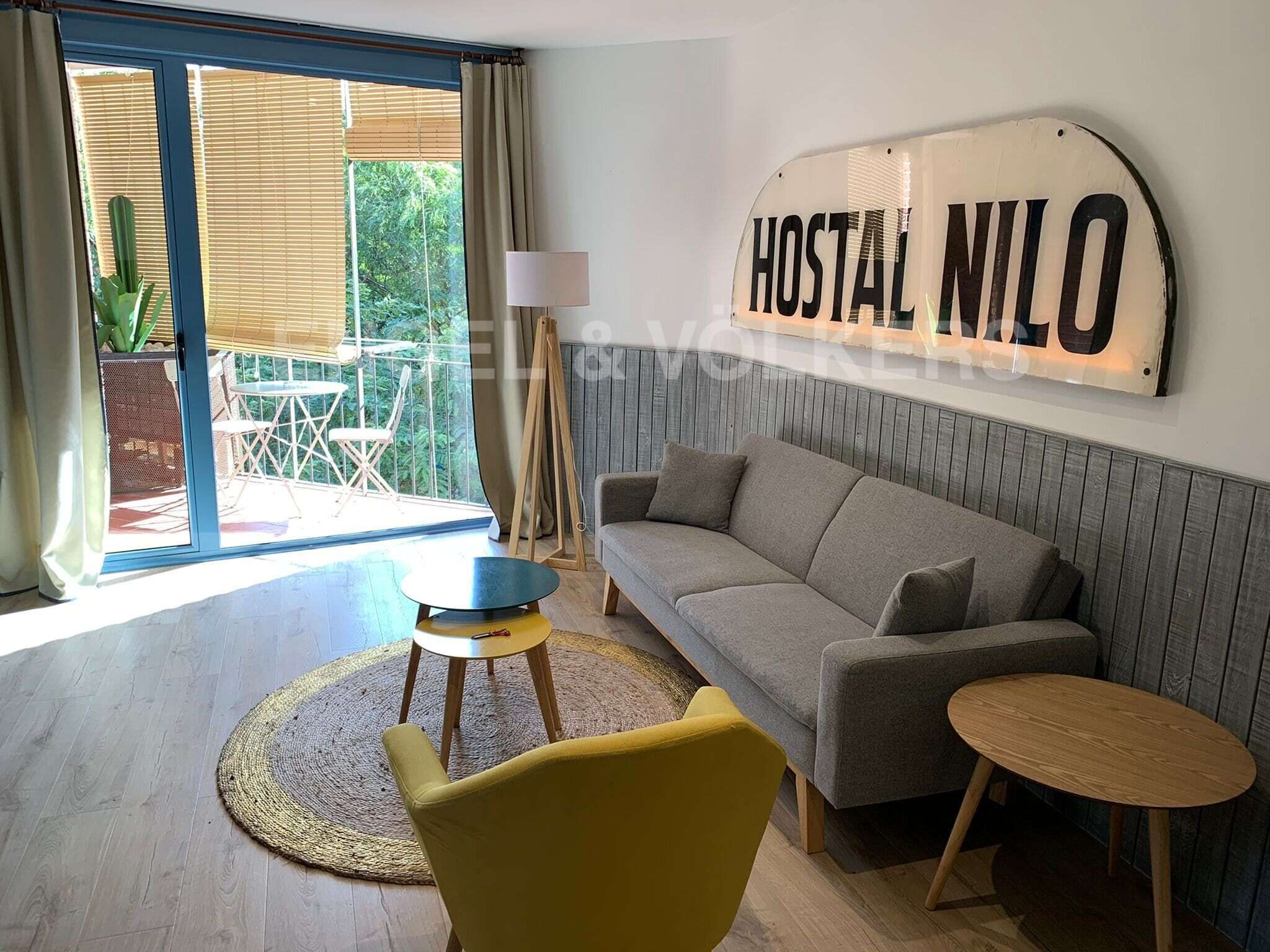 Sala d'estar de Pis de lloguer en  Barcelona Capital amb Calefacció, Parquet i Terrassa