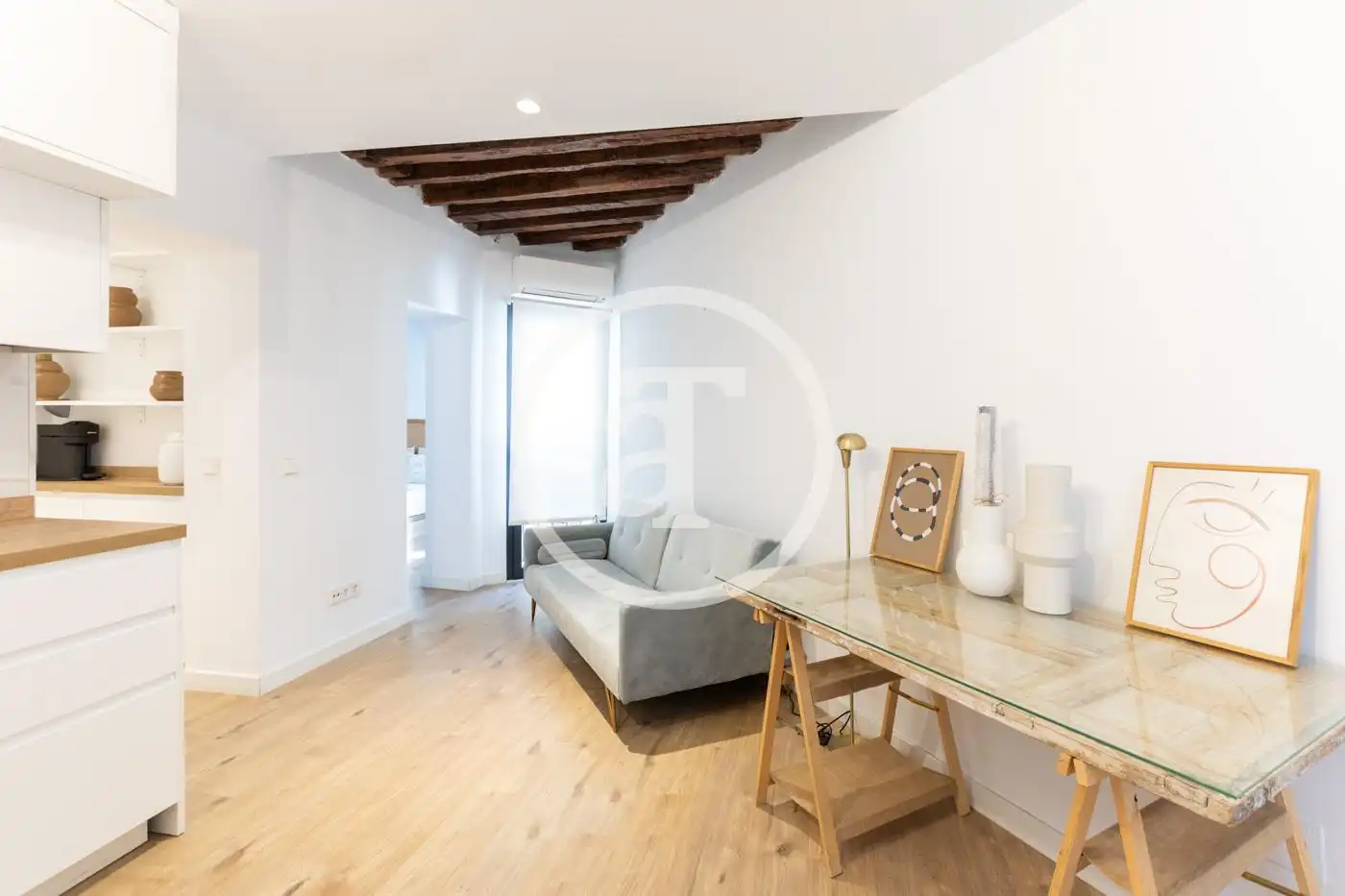 Sala d'estar de Pis de lloguer en Madrid amb Aire condicionat, Calefacció i Moblat