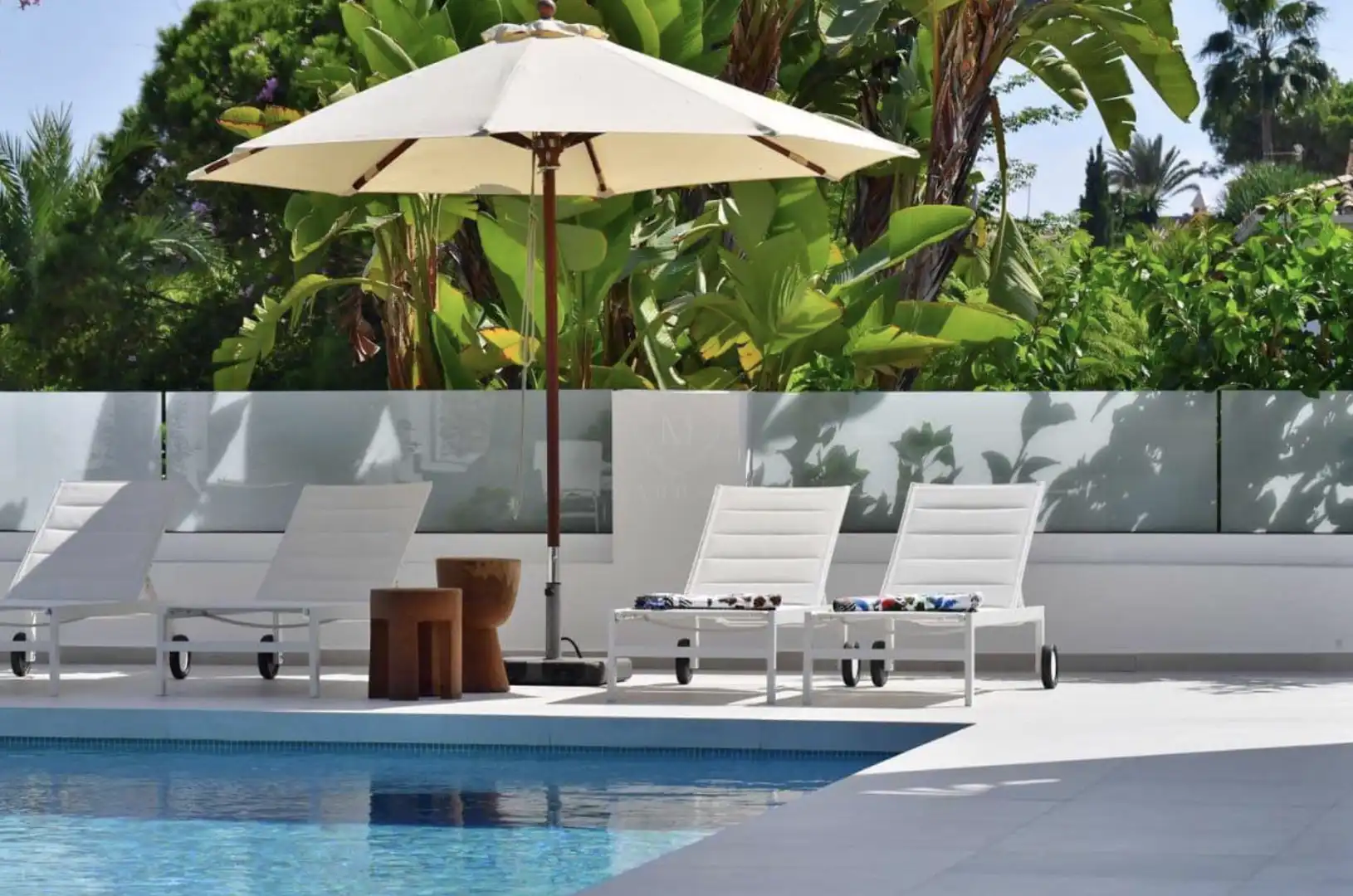 Terrassa de Casa o xalet de lloguer en Marbella amb Aire condicionat, Jardí privat i Piscina