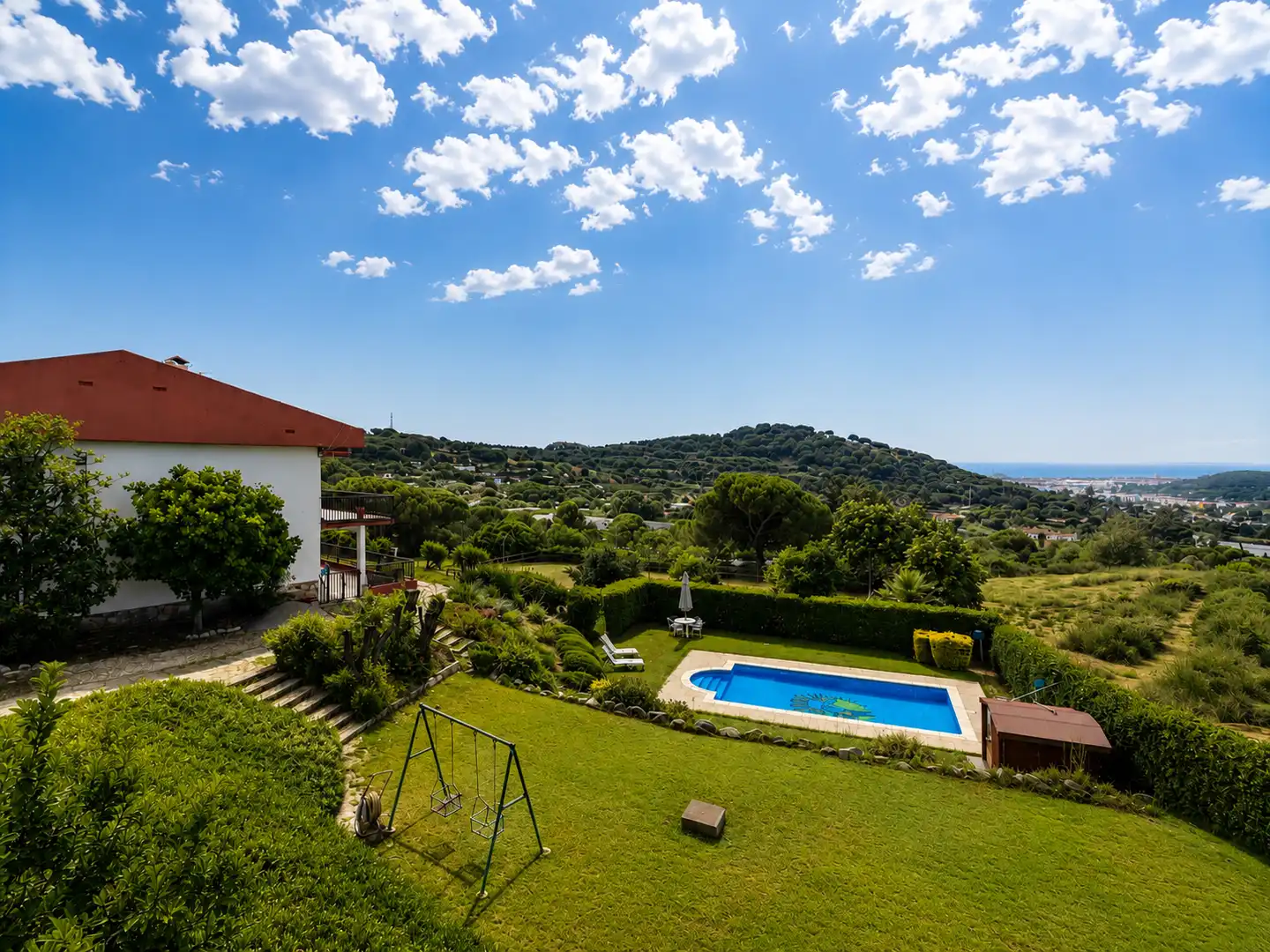 Garden of Country homes for sale in Argentona  with Air Conditioner, Heating and Private garden