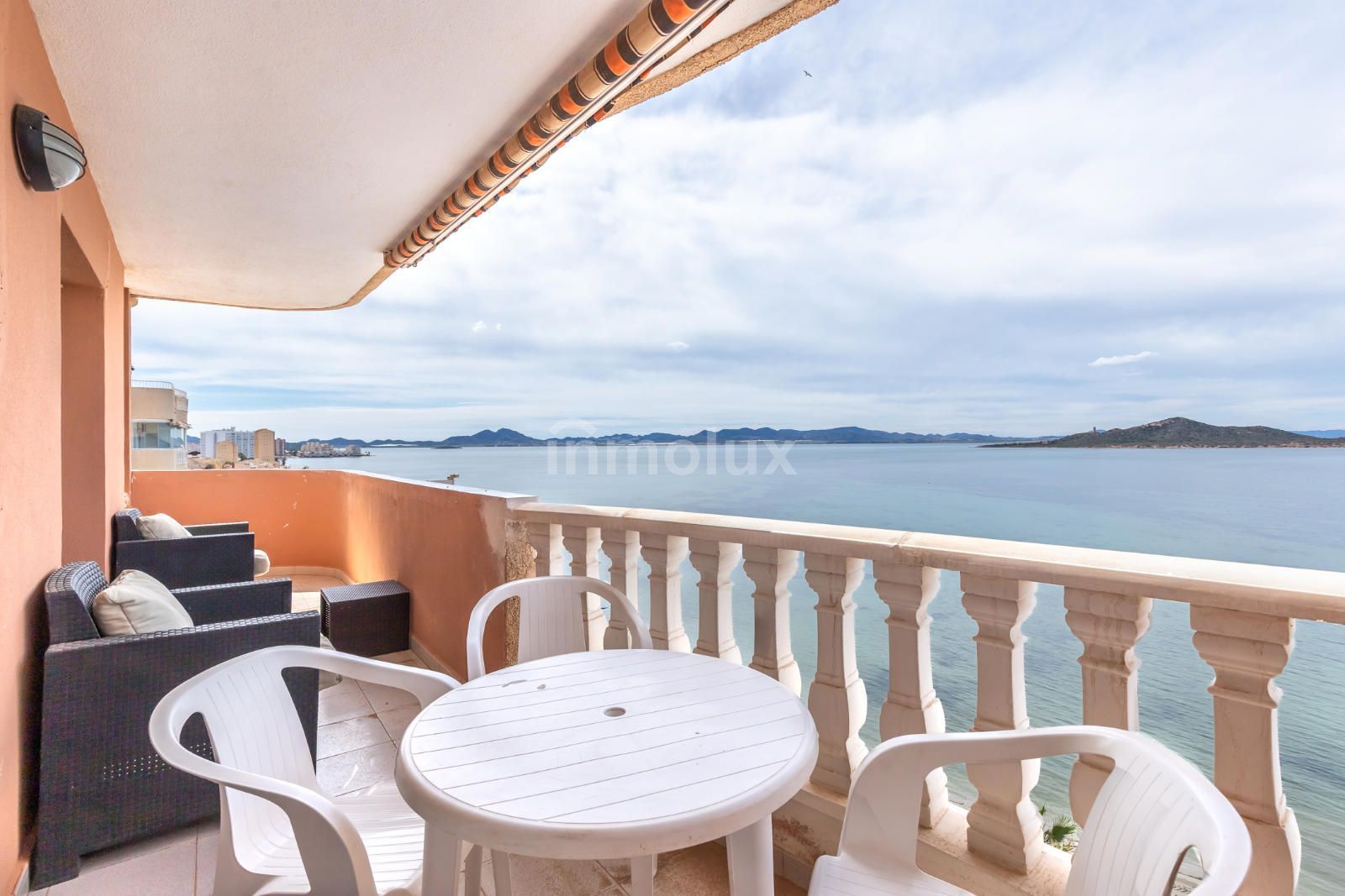 Terrace of Flat for sale in La Manga del Mar Menor  with Terrace, Swimming Pool and Furnished