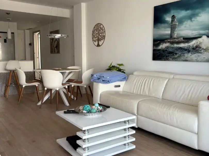 Living room of Flat for sale in Dénia  with Air Conditioner, Terrace and Balcony
