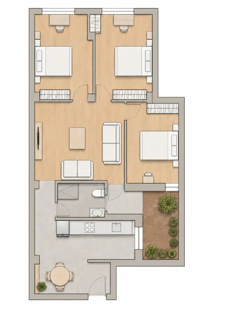 Piso en venta en Granada con Aire acondicionado, Parquet y Amueblado
