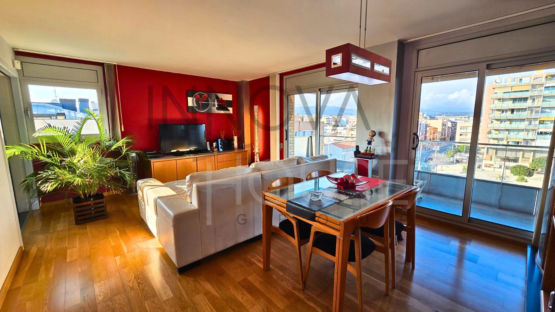 Sala de estar de Piso en venta en Badalona con Aire acondicionado, Calefacción y Parquet