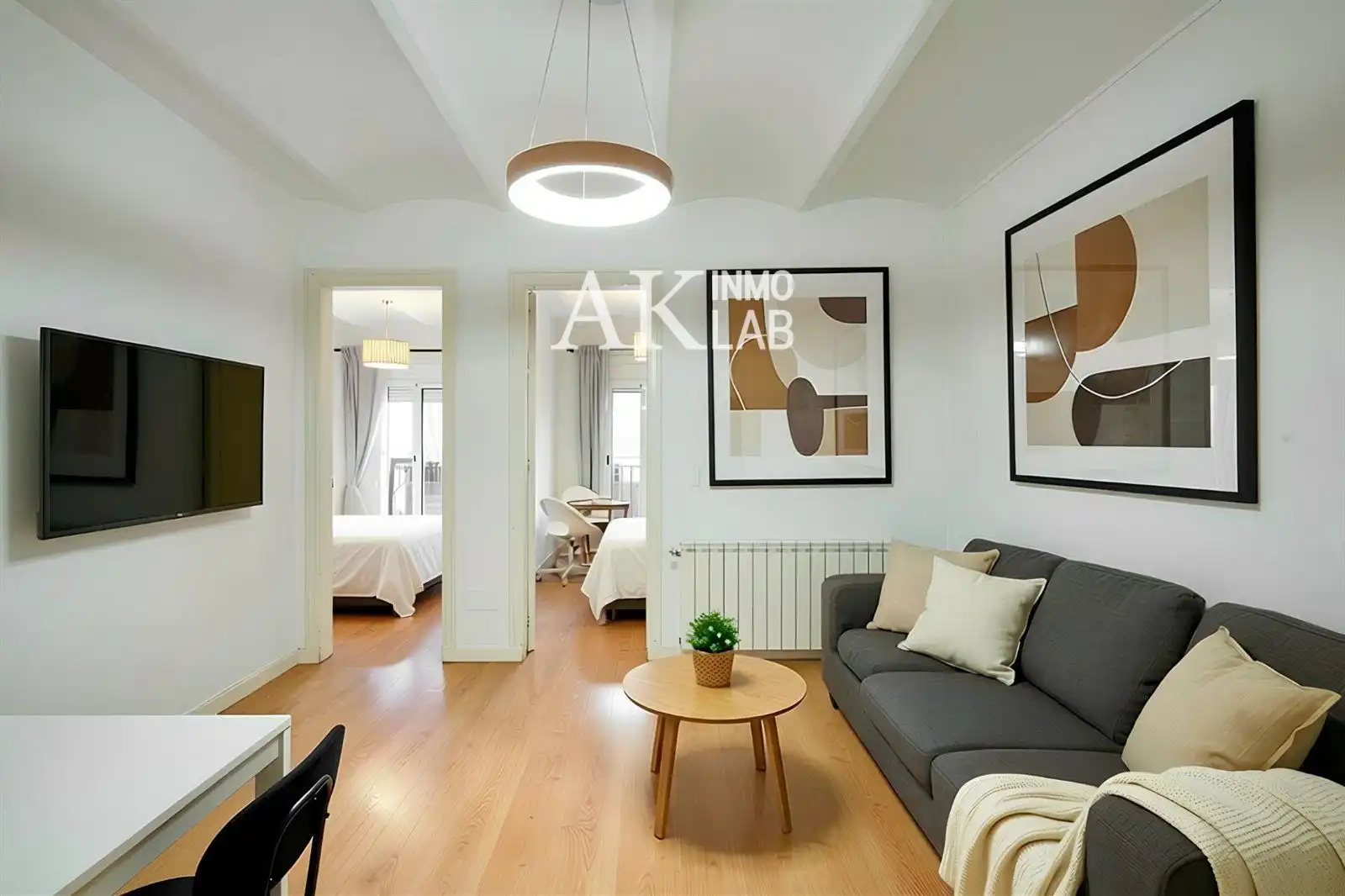 Living room of Apartments for sale in Barcelona  with Air Conditioner, Terrace and Furnished