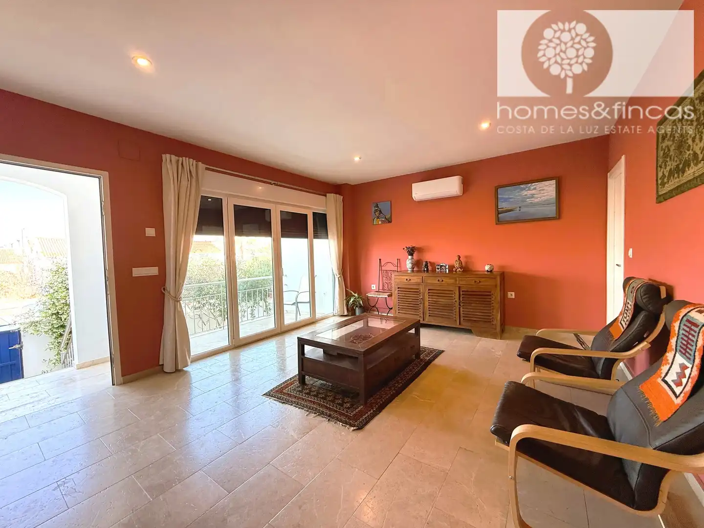 Living room of Detached homes for sale in Ayamonte  with Air Conditioner, Terrace and Furnished