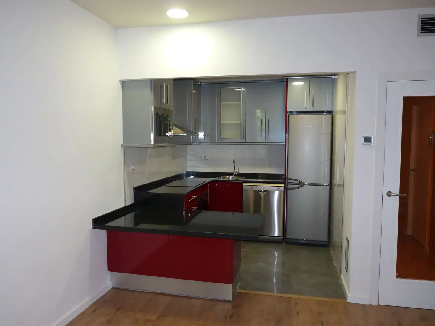 Cocina de Piso de alquiler en Barcelona con Aire acondicionado, Calefacción y Parquet