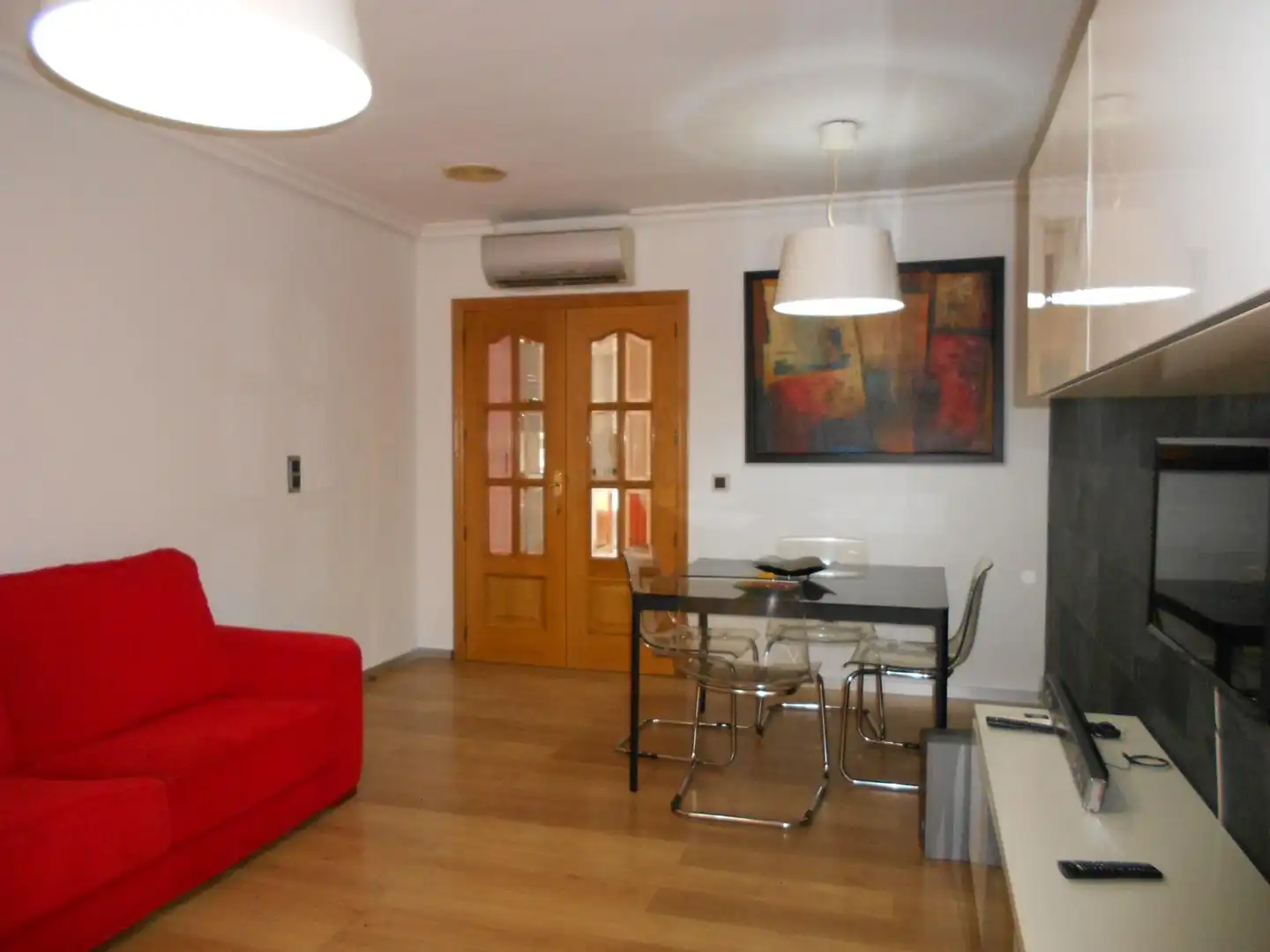 Living room of Flat for rent in Murcia  with Air Conditioner, Furnished and Balcony