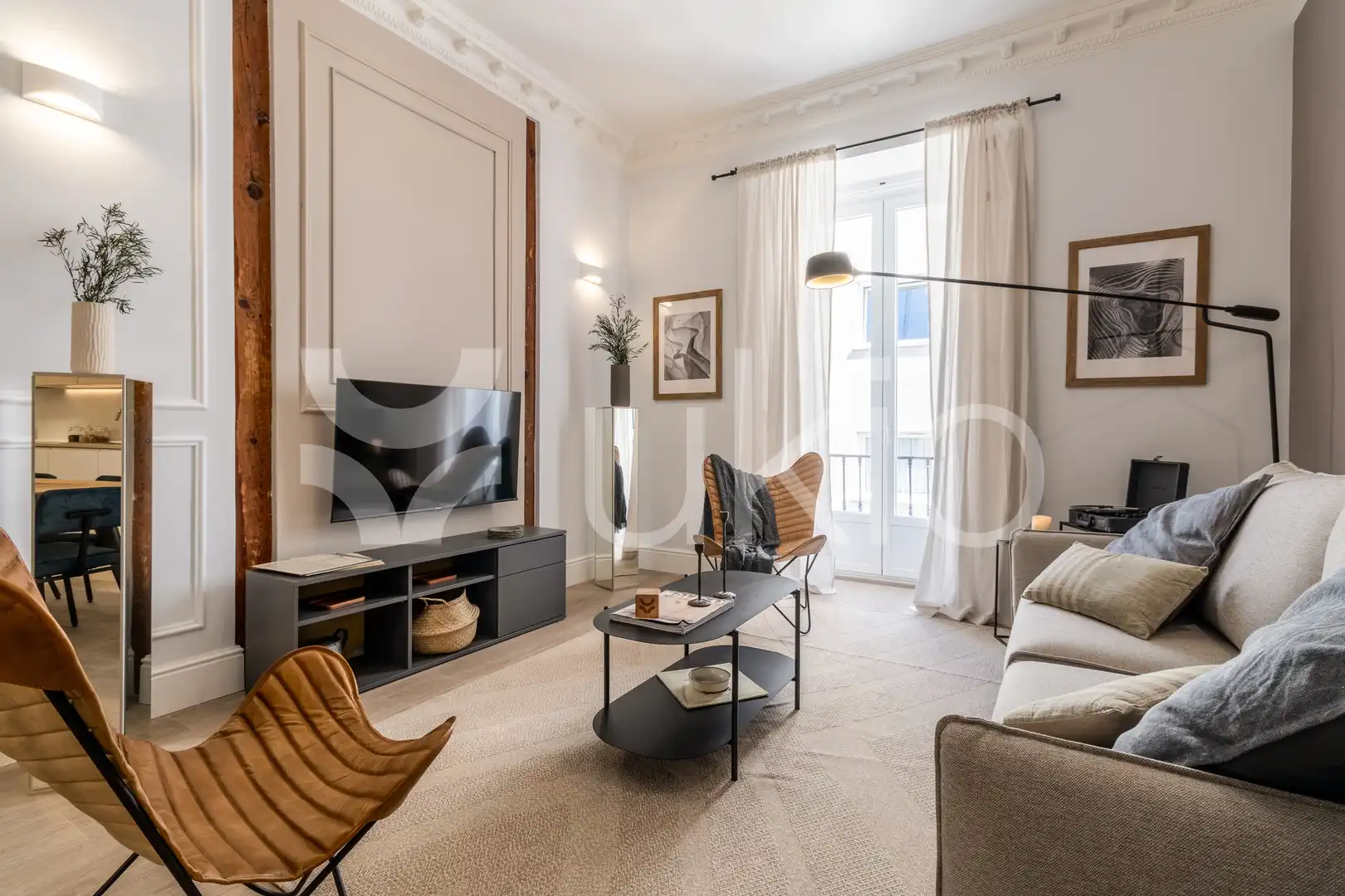 Sala de estar de Apartamento de alquiler en Madrid con Amueblado, Horno y Lavadora
