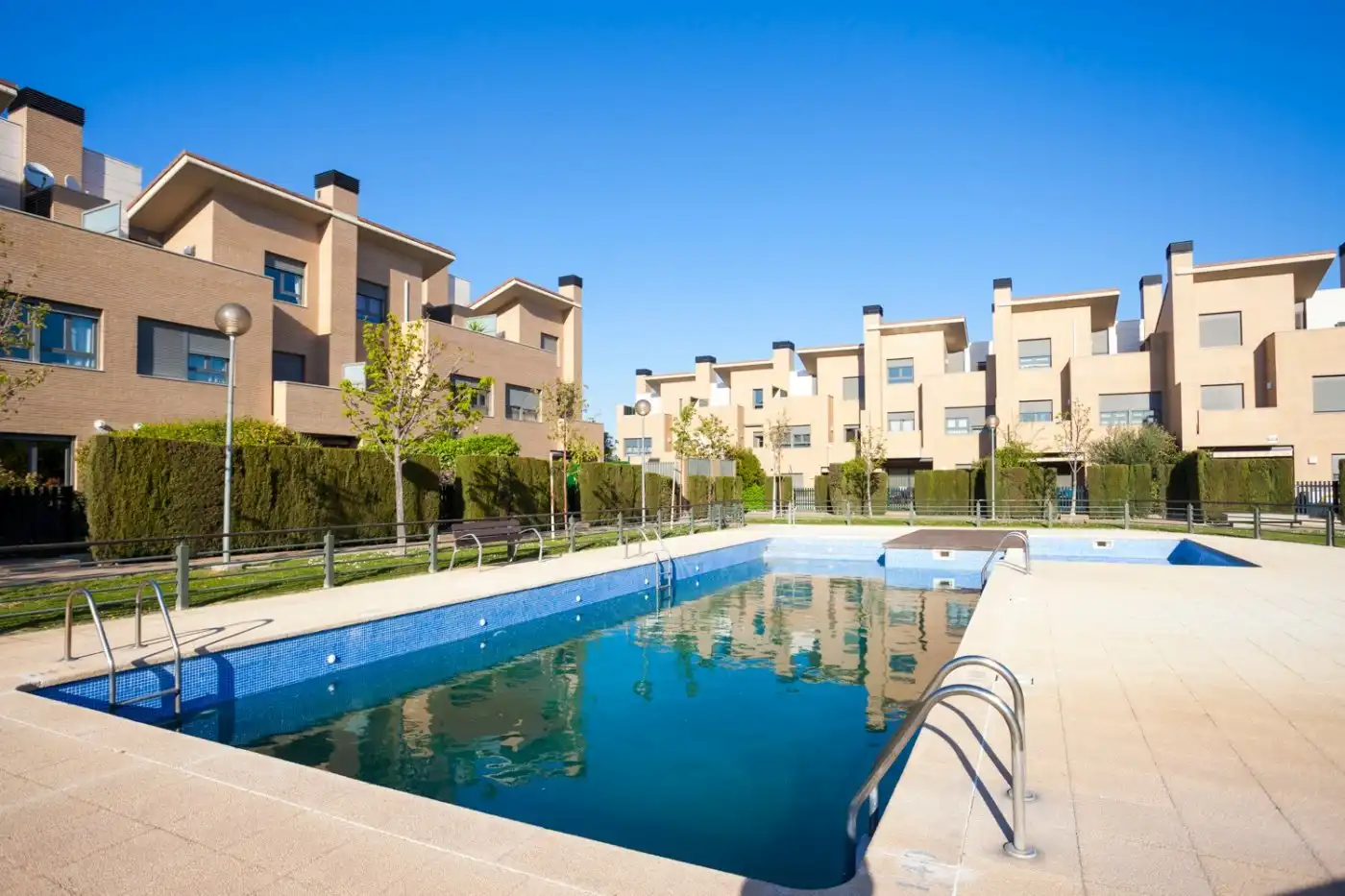 Swimming pool of Detached homes for sale in Zaragoza  with Air Conditioner, Heating and Private garden