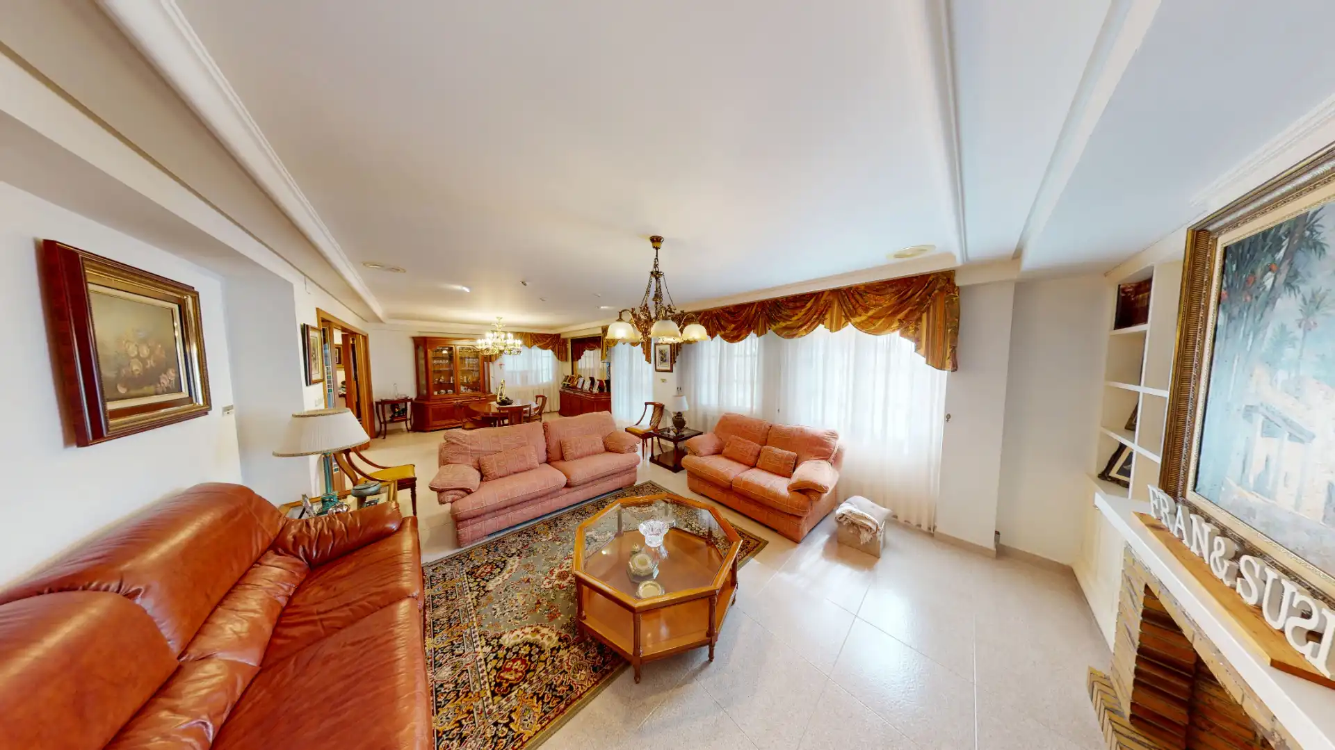 Sala d'estar de Casa o xalet en venda en Elche / Elx amb Aire condicionat, Calefacció i Jardí privat