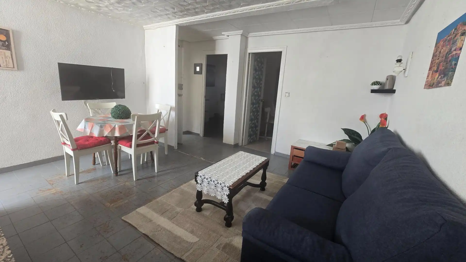 Sala d'estar de Pis de lloguer en Elche / Elx amb Terrassa, Moblat i Balcó