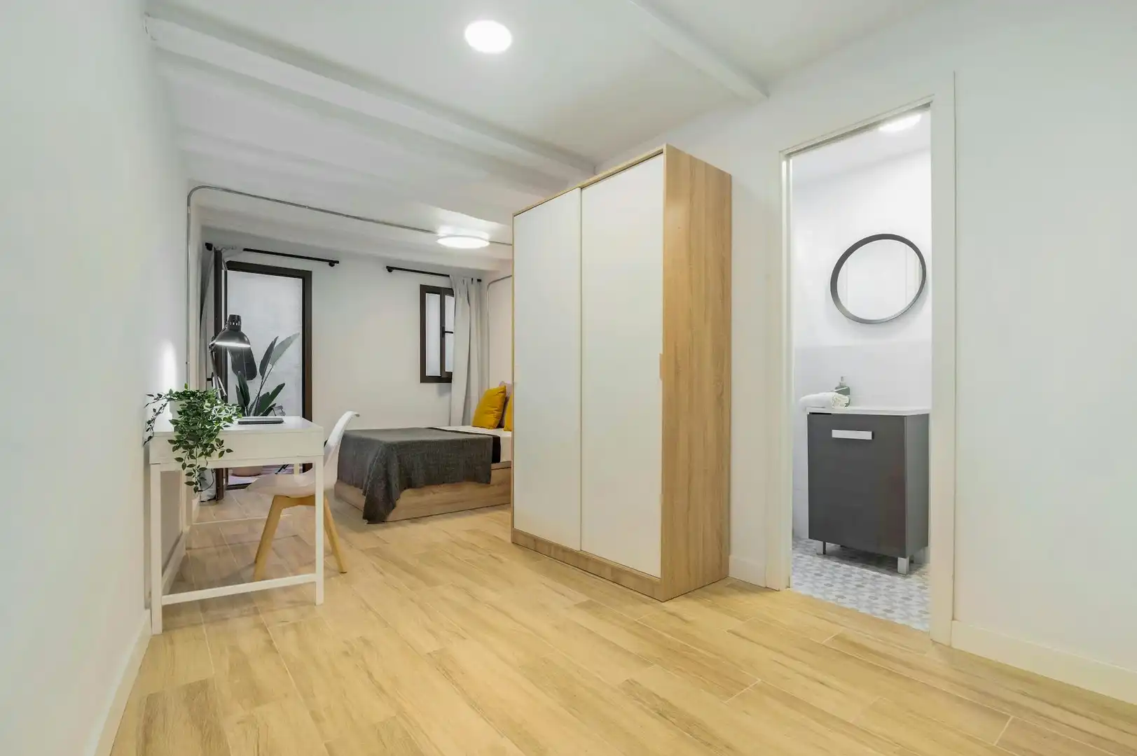 Habitación de Piso de alquiler en Barcelona con Aire acondicionado, Lavadora y TV