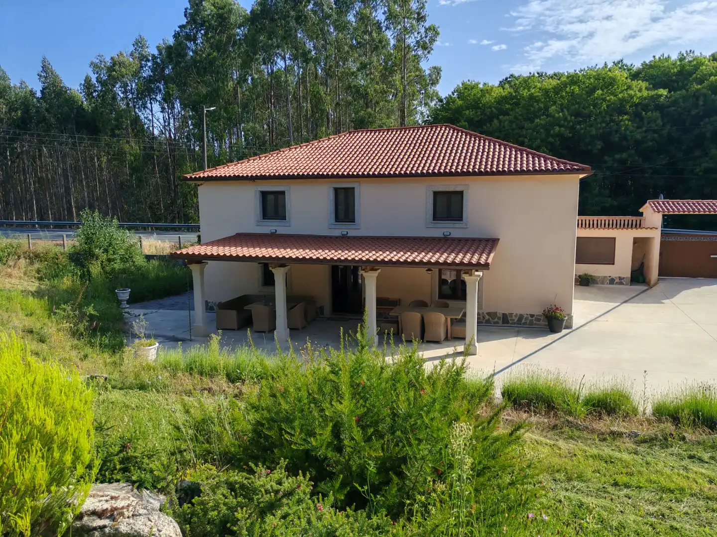 Vista exterior de Casa o chalet en venta en O Pino  con Calefacción, Jardín privado y Trastero