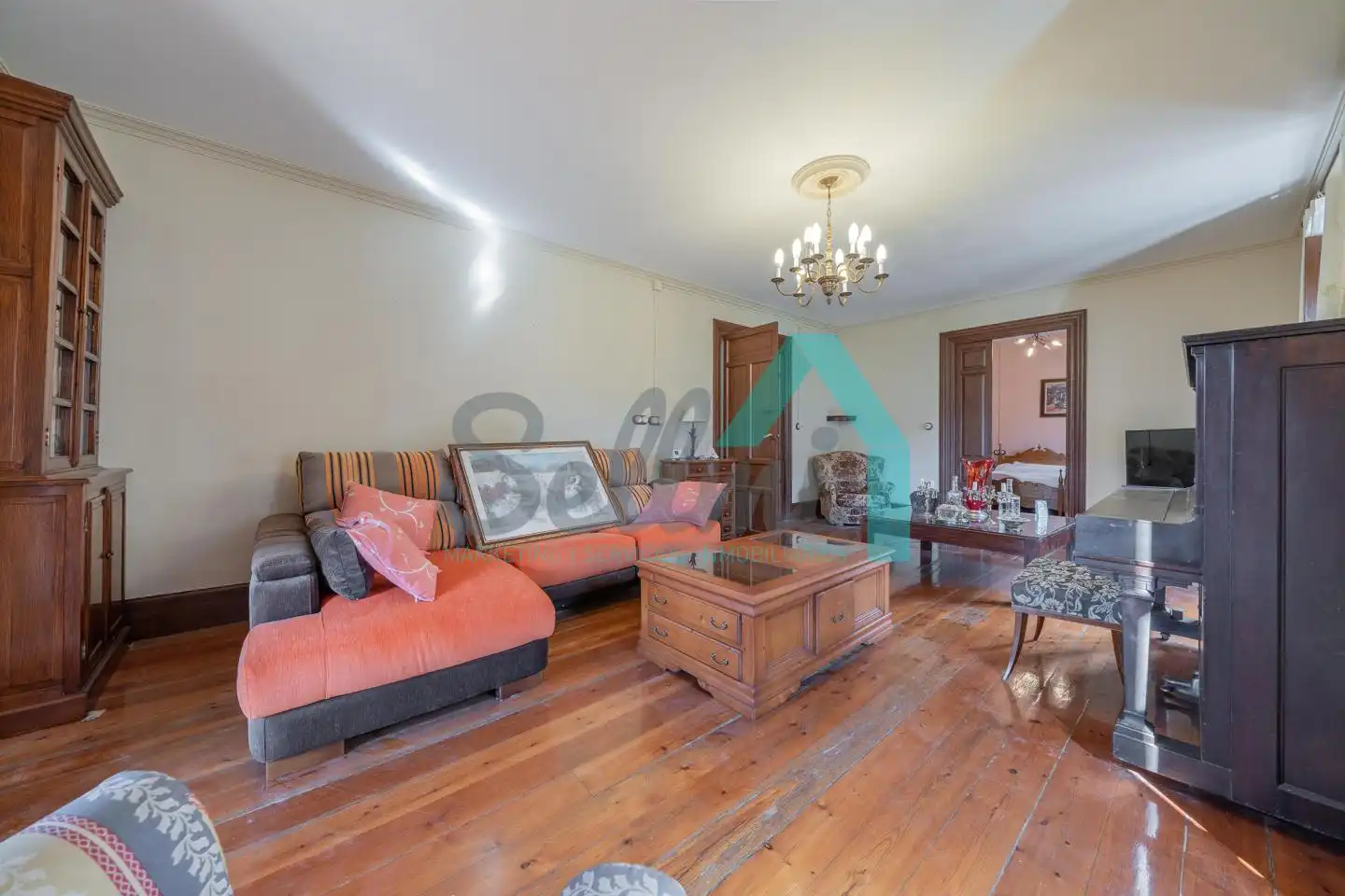 Living room of Houses for sale in Pravia  with Heating, Private garden and Parquet flooring