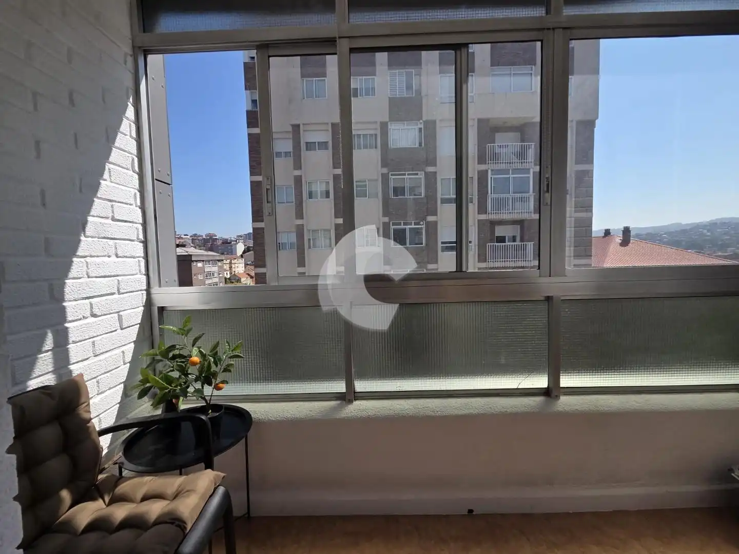 Balcony of Flat for rent in Vigo   with Heating and Furnished