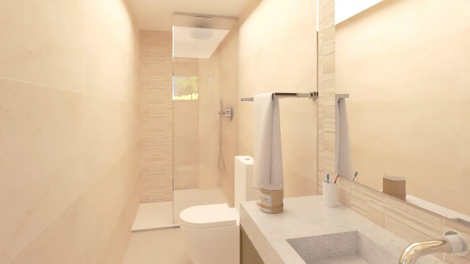 Bathroom of Flat for sale in Vera  with Air Conditioner, Terrace and Storage room
