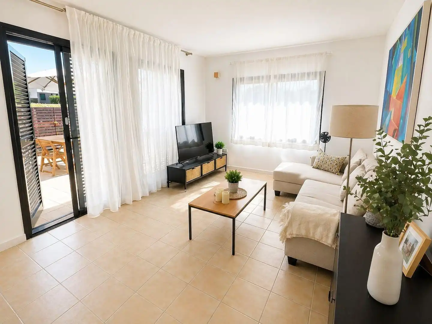 Sala d'estar de Casa o xalet en venda en Murcia amb Aire condicionat, Calefacció i Jardí privat