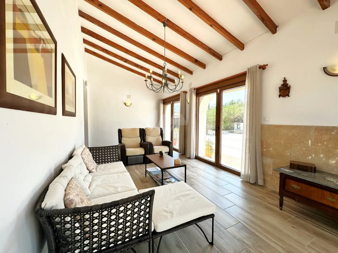 Living room of Country homes for sale in Benitachell / El Poble Nou de Benitatxell  with Air Conditioner, Heating and Private garden