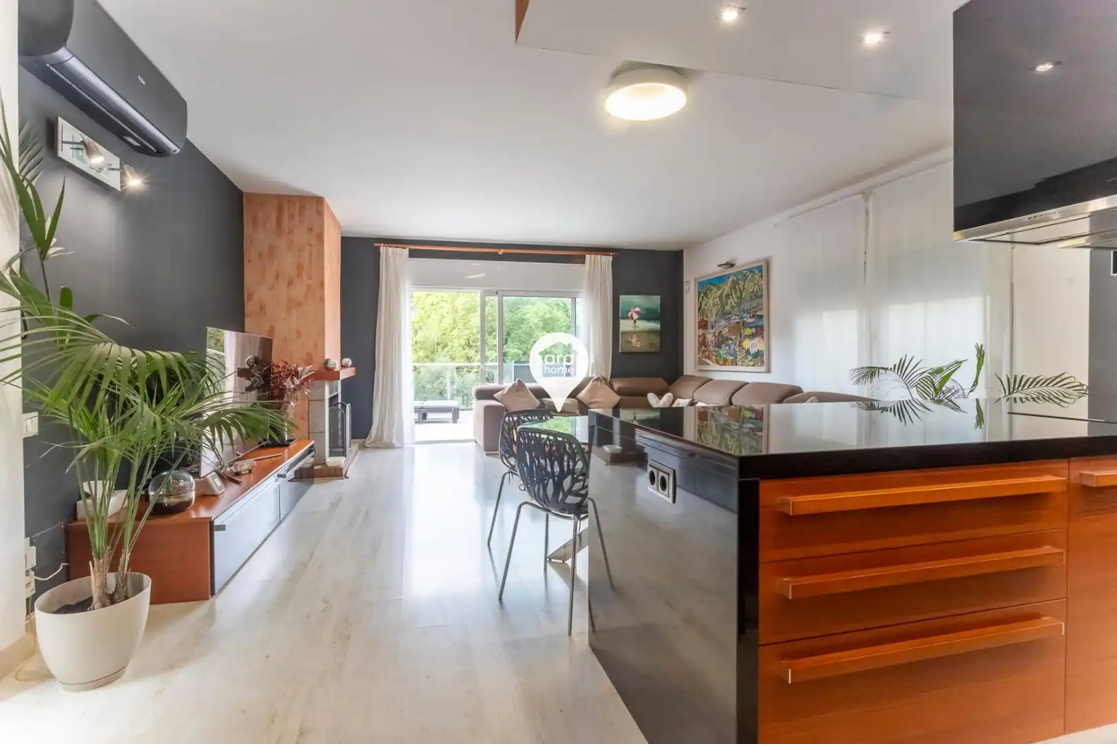 Sala de estar de Casa o chalet en venta en Dosrius con Aire acondicionado, Calefacción y Jardín privado