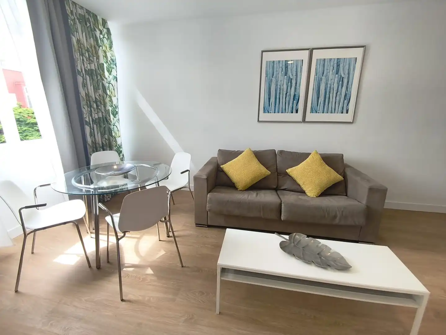 Wohnzimmer von Wohnung zur Miete in Las Palmas de Gran Canaria mit Parkett, Möbliert und Waschmaschine