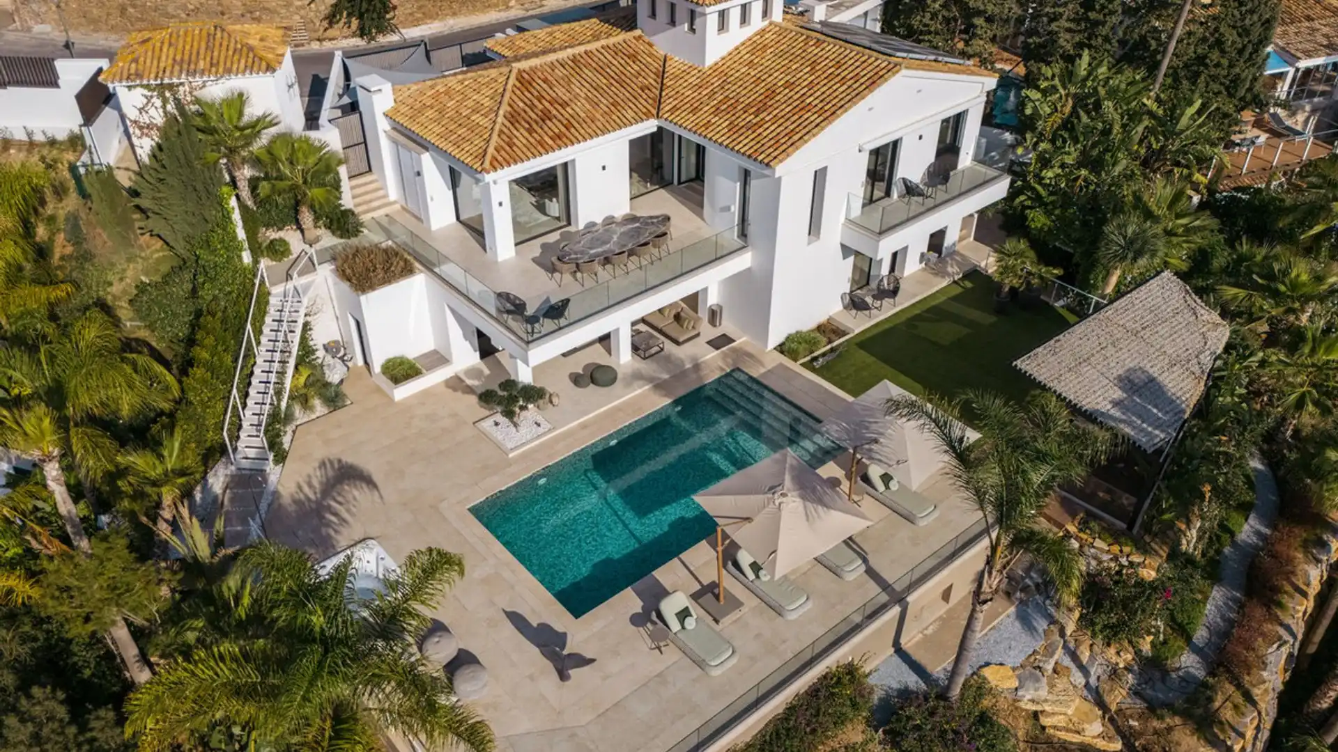 Exterior view of Houses for sale in Marbella  with Air Conditioner, Private garden and Terrace