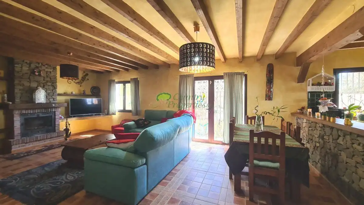 Sala d'estar de Finca rústica en venda en Canillas de Albaida amb Aire condicionat, Calefacció i Jardí privat
