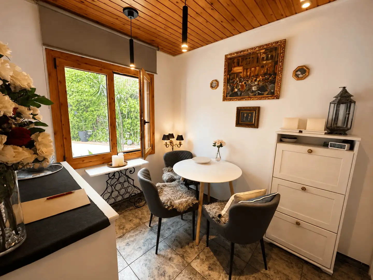 Comedor de Casa o chalet en venta en Sant Cebrià de Vallalta con Aire acondicionado, Calefacción y Jardín privado